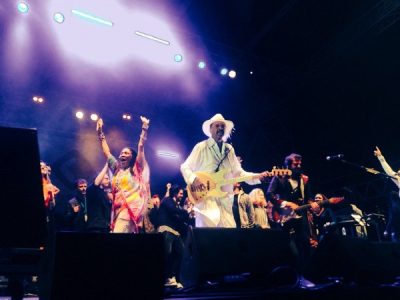 Larry Graham et M à La Défense / © Steve Stillman