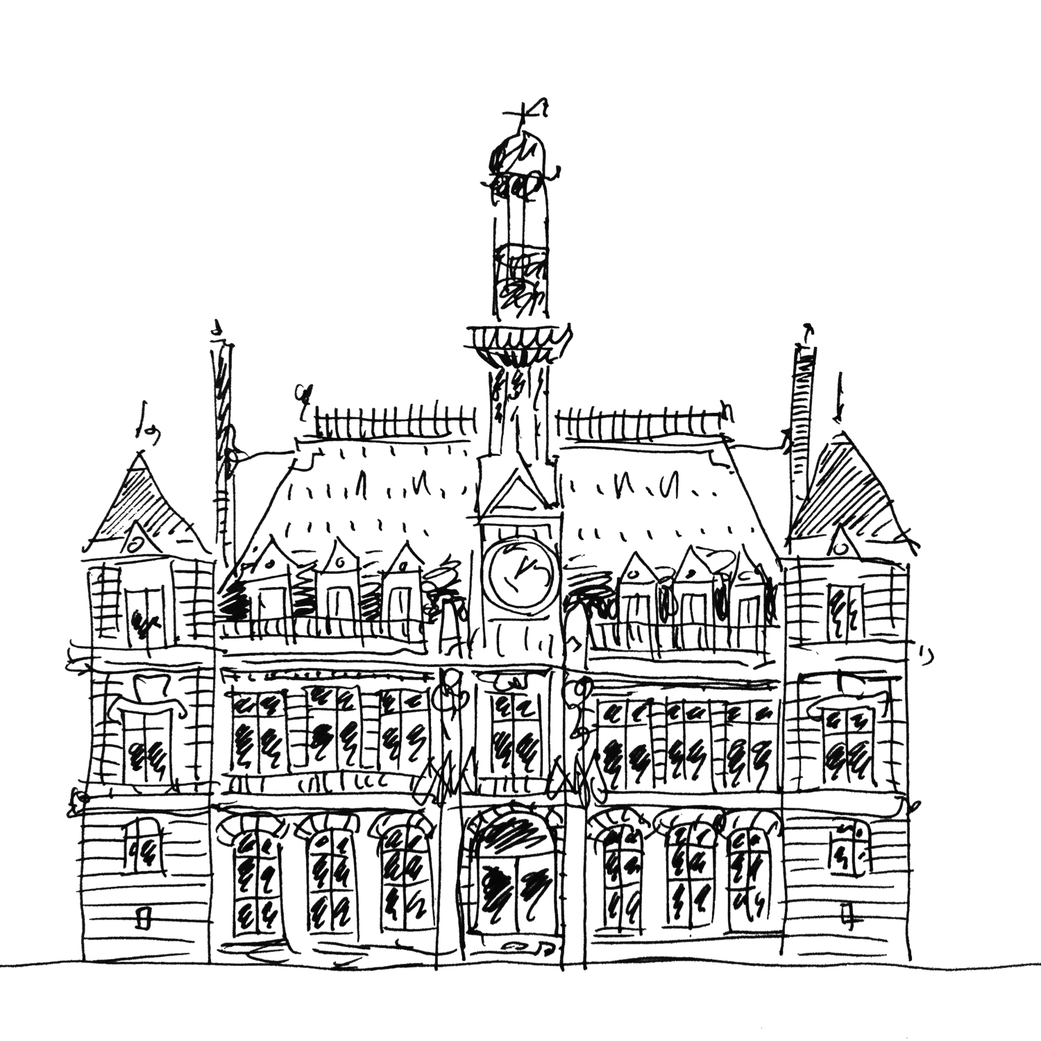 Hôtel de ville de Pantin / © Thibaut Guittet Hôtel de ville de Pantin / © Thibaut Guittet