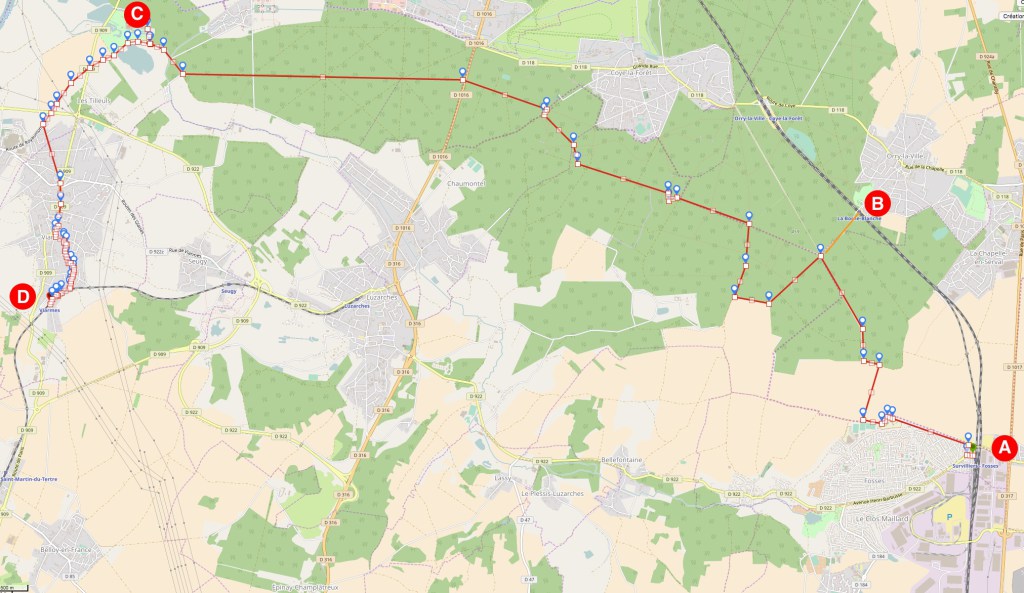 L’abbaye de Royaumont par la forêt