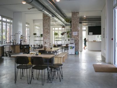 Le coffee shop de Foodentropie au Château Etic à Nanterre / © Emilien Cancet
