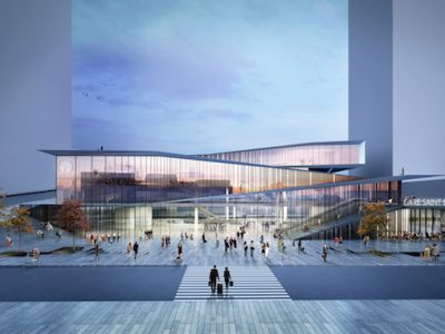 Gare de Saint-Denis Pleyel / © Société du Grand Paris - Agence Kengo Kuma
