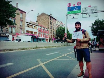Wael Sghaier, l'explorateur du 93 pendant son périple en 2016 / © Wael Sghaier