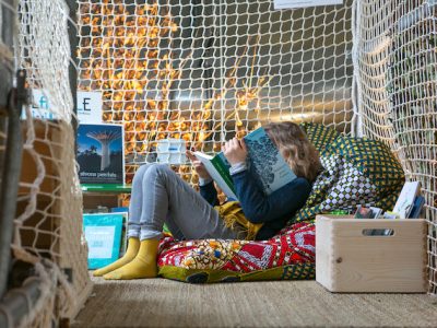 L'une des pièces de la cabane installée au Maif Social Club à Paris / © Edouard Richard - Maif