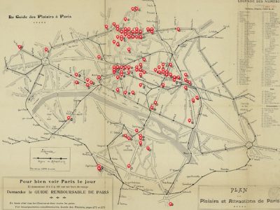 Le plan des plaisirs et attractions de Paris en 1909 / Ecole polytechnique fédérale de Lausanne - Gallica BnF