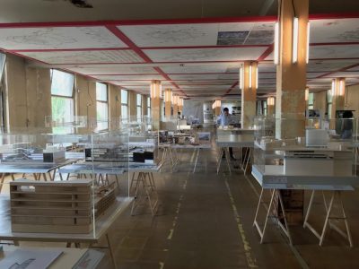 La salle des maquettes du pavillon 