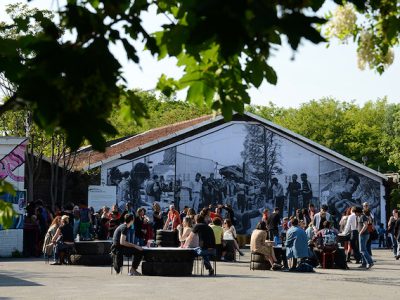 Le fort d'Auberviliers durant le festival de street art In Situ en 2014 / © Grand Paris Aménagement