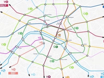 Le projet de réseau Vélopolitain porté par Paris en selle et Mieux se déplacer à bicyclette / © Paris en selle et MBDIDF