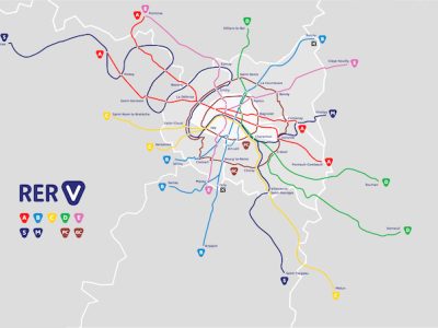 La carte du RER Vélo présentée le 11 janvier par le Collectif Vélo Île-de-France / © Collectif Vélo Île-de-France
