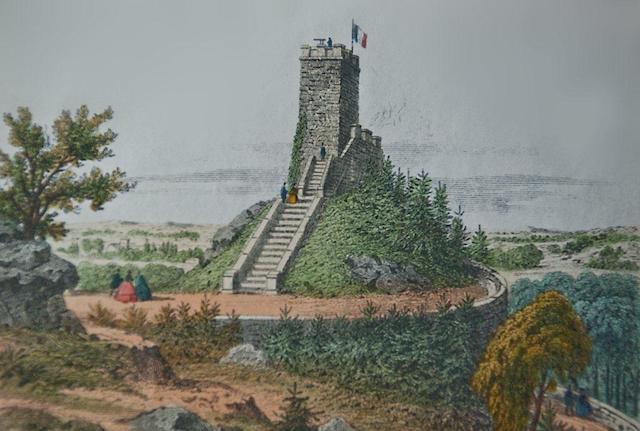 La Tour Denecourt en 1853 en forêt de Fontainebleau / DR