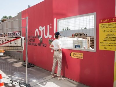 Intervention artistique sur le chantier du métro du Grand Paris Express / © Société du Grand Paris