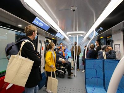 Une reproduction d'une rame du Grand Paris Express à la Fabrique du métro à Saint-Ouen / © Société du Grand Paris - Leticia Pontual