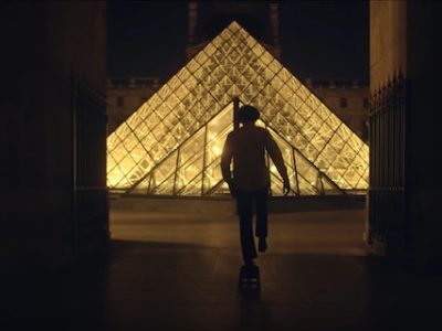 Le skateur Tristan Helias au Louvre dans le court-métrage 