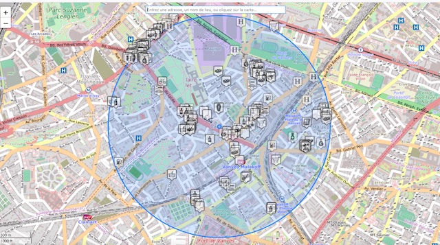 La carte des commerces ouverts pendant le confinement établie par le twitto @cq94 / © @cq94