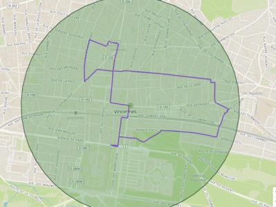 Développé par l'appli Geovelo, dansmonrayon.fr permet de calculer des balades à vélo dans un rayon d'un kilomètre autour de chez soi / © Geovelo