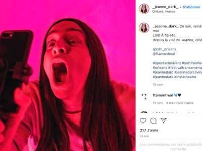_jeanne_dark_, une pièce à voir sur la scène du théâtre de la Commune à Aubervilliers et en live sur Instagram / DR