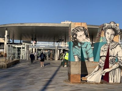 La station de métro Lucie Aubrac, l'une des deux nouvelles stations de la ligne 4 ouvertes fin janvier à Bagneux / © Virginie Jannière pour Enlarge your Paris