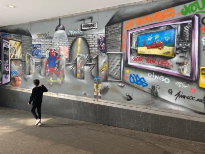 Une fresque street art à La Défense / © Steve Stillman pour Enlarge your Paris