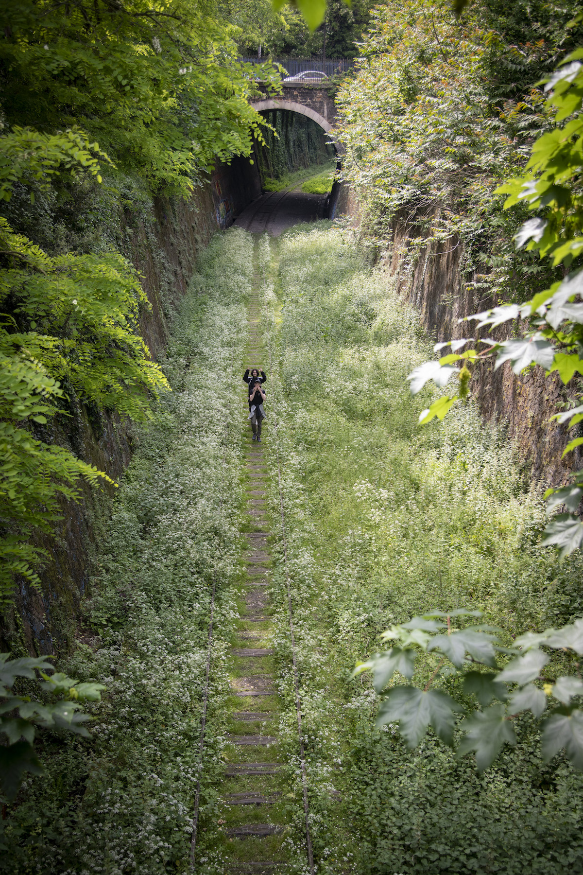 Vue plongeante sur la tranchée Montsouris, non ouverte au public / © Jérômine Derigny pour Enlarge your Paris