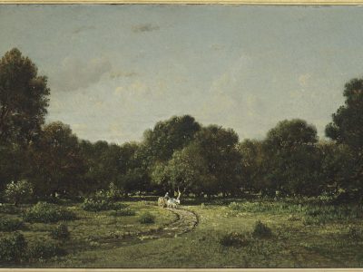 Clairière dans la haute futaie de la forêt de Fontainebleau par Théodore Rousseau / Clairière dans la Haute Futaie, forêt de Fontainebleau