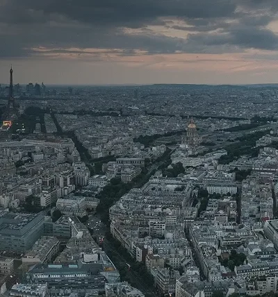 vue du ciel de Paris
